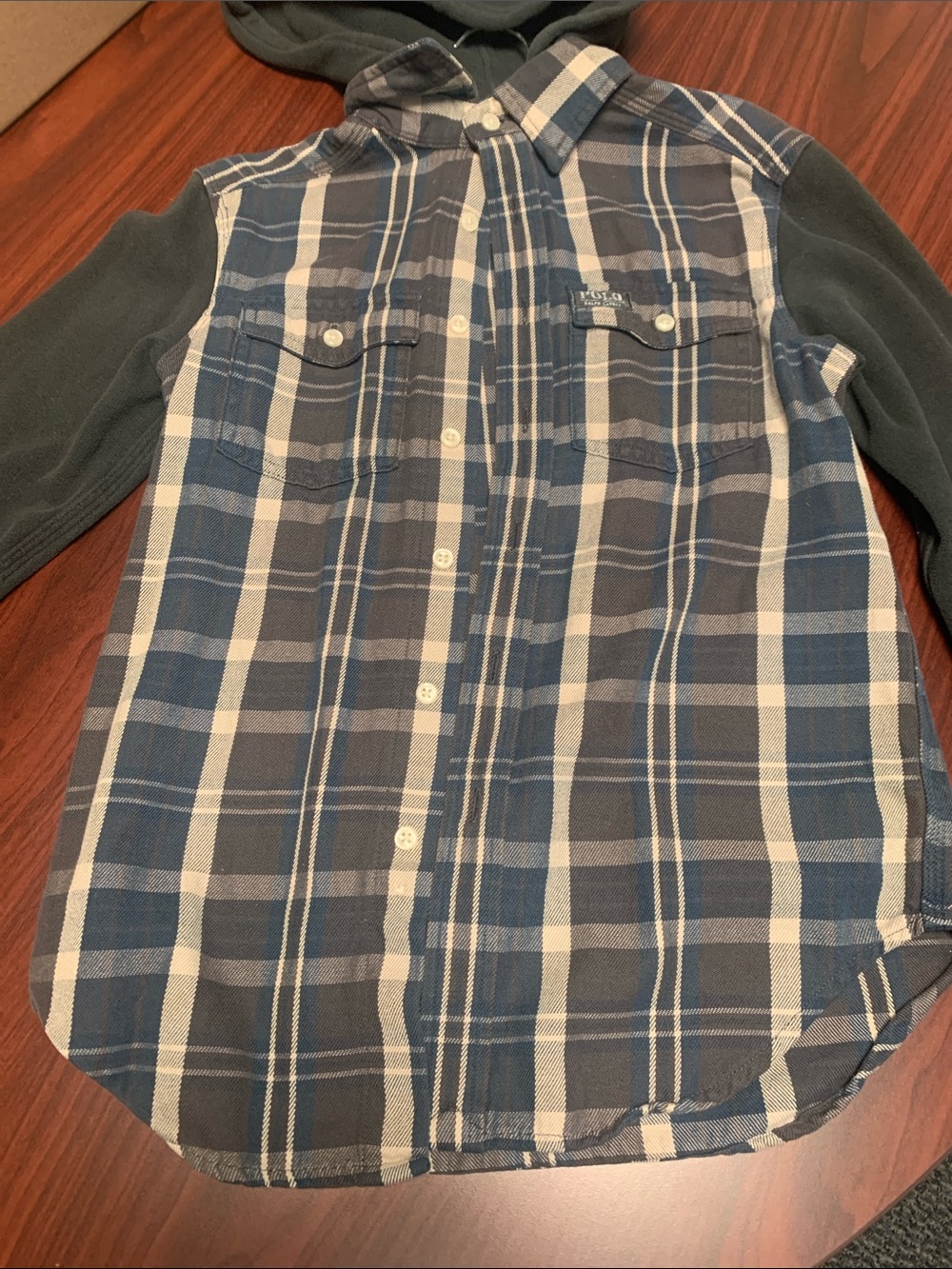 Polo by Ralph Lauren Blue and White Plaid Button-Down Shirt